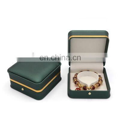 Custom high quality luxury design PU leather travel jewelry box PU gift box bracelet box