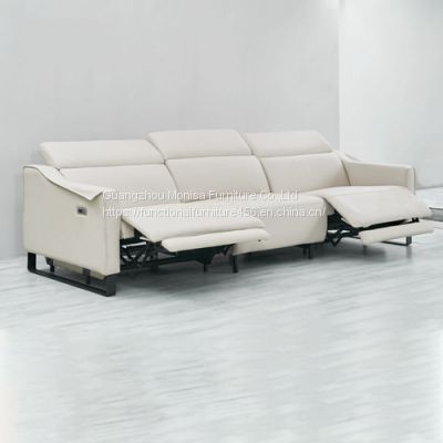 Modern Minimalist First Layer Cowhide Living Room Sofa Armrest Creative Design Leather Functional Sofa Combination
