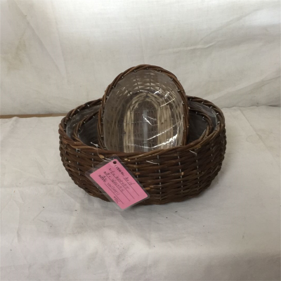 High Quality  Wicker Picnic Basket With Brown Color Made By China