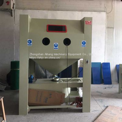 Zhongshan 1515 manual sandblasting machine processed products with various effects, matte and glossy sanding surface cleaning treatment