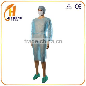 Disposable medical isolation long sleeve gown