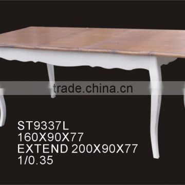 rubber oval rustic wooden dining table