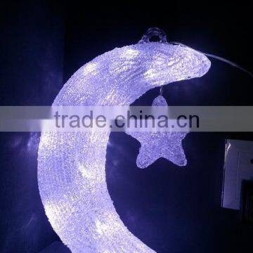 3D acrylic moonl motif LED christmas light