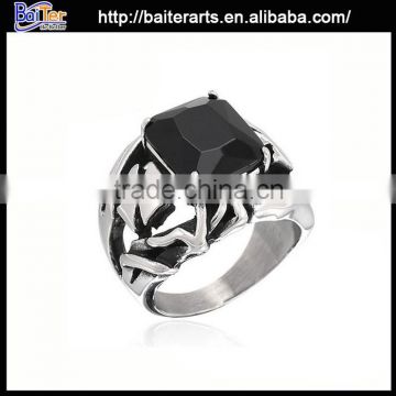 Cheap titanium Jewelry stainless steel mens zircon skull ring
