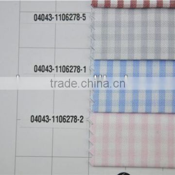 wholesale super fine cotton plaid fabric for shirts