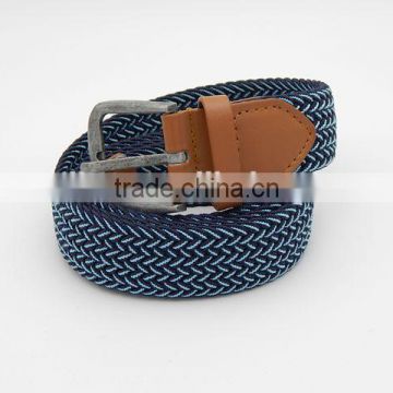 elastic leisure webbing belt knitted belts color blue pin type buckle canvas belt factory wholesale price