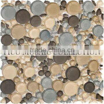 Fico mosaic GR1009,crackle glass mosaic tile