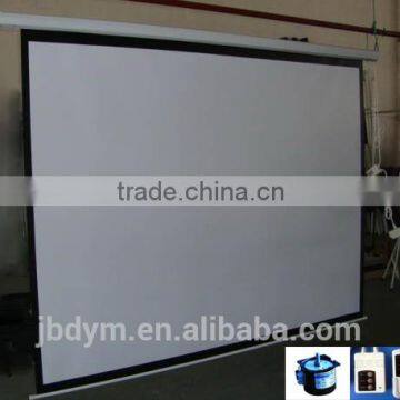 Matte White Electric Projection Screen with remote control