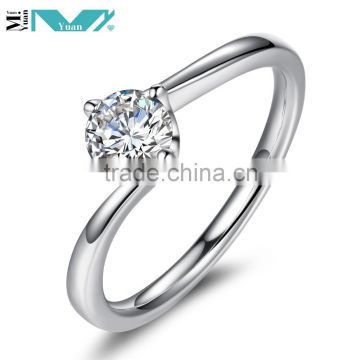 Women's Cubic Zirconia Anniversary Bridal Wedding Band Engagement Ring 925 Sterling Silver