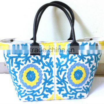 New designs Fashionable Suzani Embroidery Bag Tote Shoppers bag