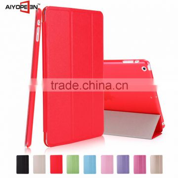 High Quality Silk pattern flip leather case for iPad mini 1/2/3 folder 3 Tablet case