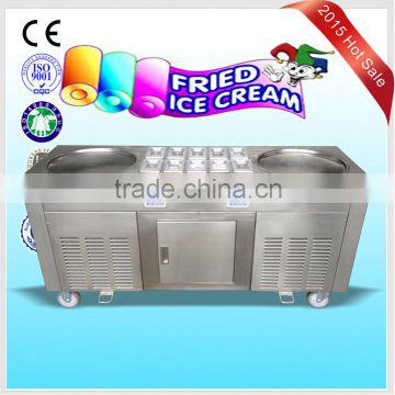 2016 new arrival double pans fried ice cream machine with 10 trays