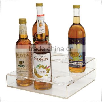 Double layer Acrylic wine bottle Rack with high quality