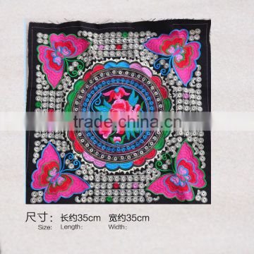 Flower patterns of Ethnic Embroidered canvas fabrics for bags