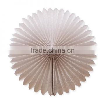YiWu 6" 8" 10" 12" 16" 10inch 16 inch White Honeycomb Tissue Paper Fans Tissue Paper Fans paper rosettes paper fans
