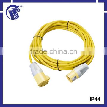 Attractive design 2P+E IP44 100-130VAC 16A us industrial extension cord