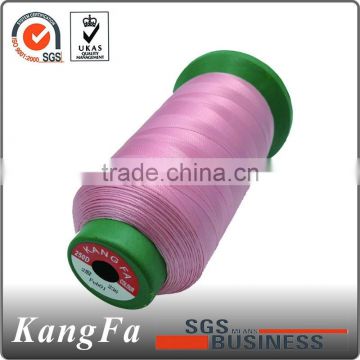 Lower price 100% polyester high tenacity sewing dyed thread for wallet