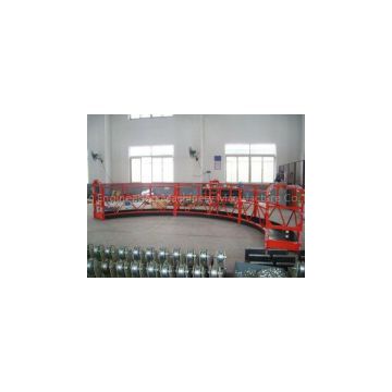 8 -10 m / min Aluminum Alloy Arc Rope Suspended Platform for Building Cleaning