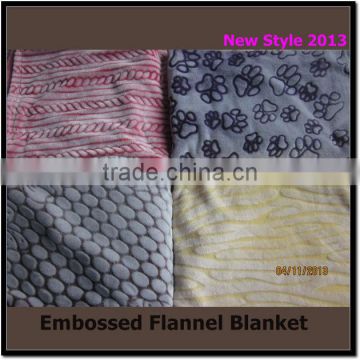Embossed Flannel Blanket/ New Style 2013