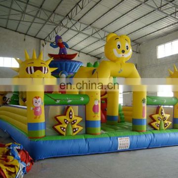 2017 new cartoon tiger inflatable fun city for sale