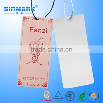 China direct factory custom paper hang tag for garment