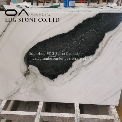 China Panda White marble with honeycomb back laminated wall panel in low prices