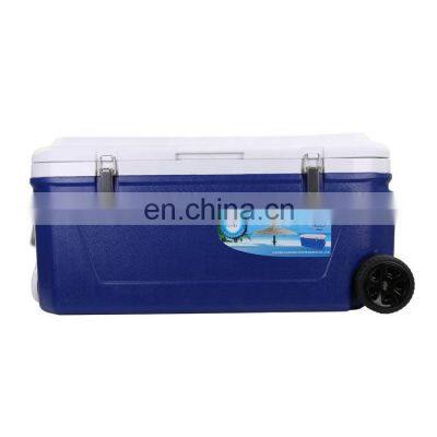 plastic outdoor camping travel trolley cooler box hiking sample outdoor beer portable cooler box