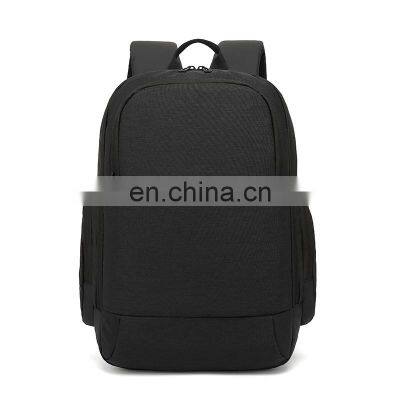 Fashion simple daily backpacks pure black casual school bag waterproof nylon outdoor bags factory direct sale