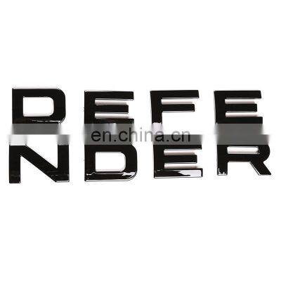 For Land Rover Defender 110 130 14-20 For Defender 90 ABS Black Car Hood cover DEFENDER Wordmark Stickers Car Accessori