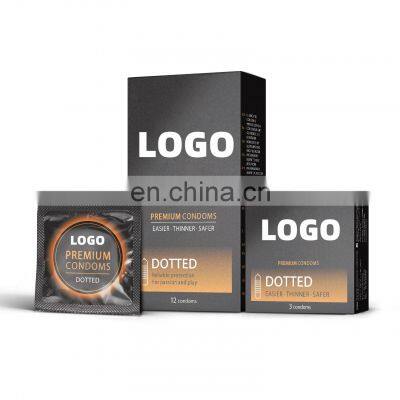 Custom Sex Toy Silicon Condom Timing Dotted Sleeve Silicone Condom For Men With Own Logo