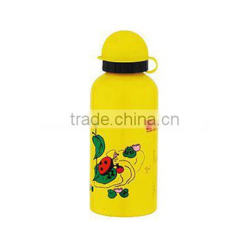 600ml aluminium sports water bottle with round plastic cover