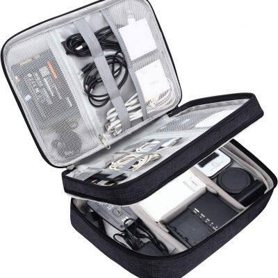 Waterproof Double Layer Electronics Organizer Portable Storage Case