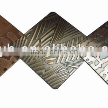 color stainless steel bronze sheet (ancient pattern)