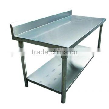 APEX customized restaurant kitchen backrest stainless steel work table