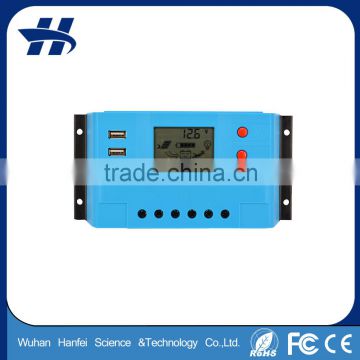 manual PWM12V 24V 30A Solar Charge Controller LCD Display