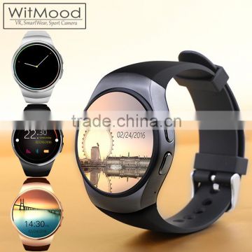 2016 New Product KW18 Smart Watch Android/IOS Digital-watch Bluetooth Inteligente SIM Round Heart Rate Monitor Watch clock