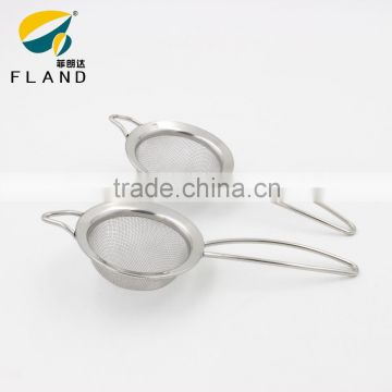 YangJiang Factory manufacture Wholesale stainless steel colander/strainer with metal handle