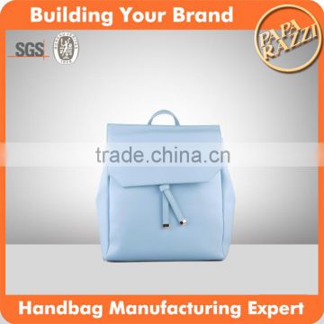 4574 2016 factory price fashion blue leather backpack la moda mochila azul