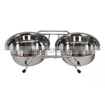 Pet Feeder Stand Stainless Steel Dog Bowl
