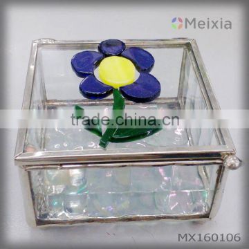 MX160106 soldered stained glass jewelry box for home decoration