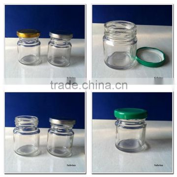 40ml 80ml jam glass jar with metal lid DH408