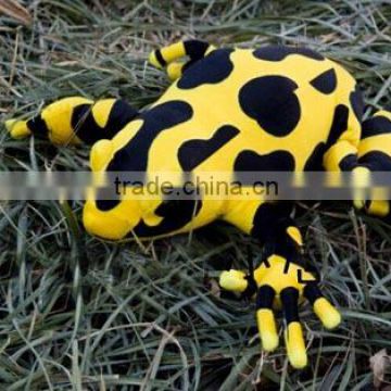 Newest design 40cm yellow tree frog stuffed toy animal