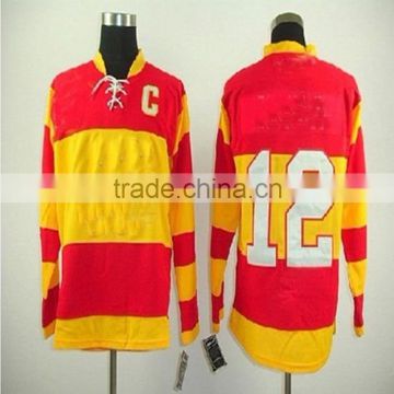 Custom sublimation ice hockey jersey sewing pattern