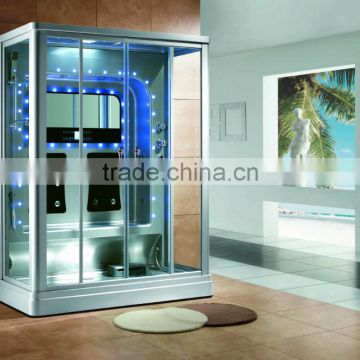 2015 large size sliding door steam room with LED light suitable for two person Y847