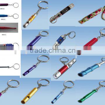 metal sprot whistle key chain