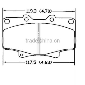D502 for toyota India brake pads