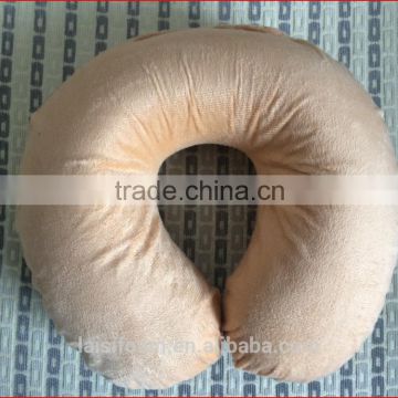 100% polyester u shape pillow for neck pillow memory foam travel neck pillow LS-U-003-D