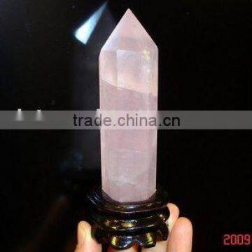 Natural Rose Quartz Point/Column For Home Decoration