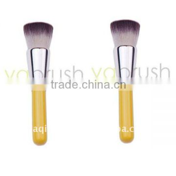 Taklon powder brush with yellow handle