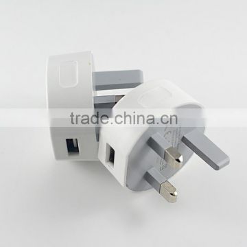 5V micro usb adapter 1A wall charger with 3 pin UK plug